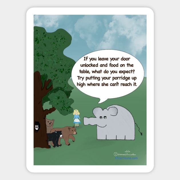 Enormously Funny Cartoons Goldilocks Magnet by Enormously Funny Cartoons